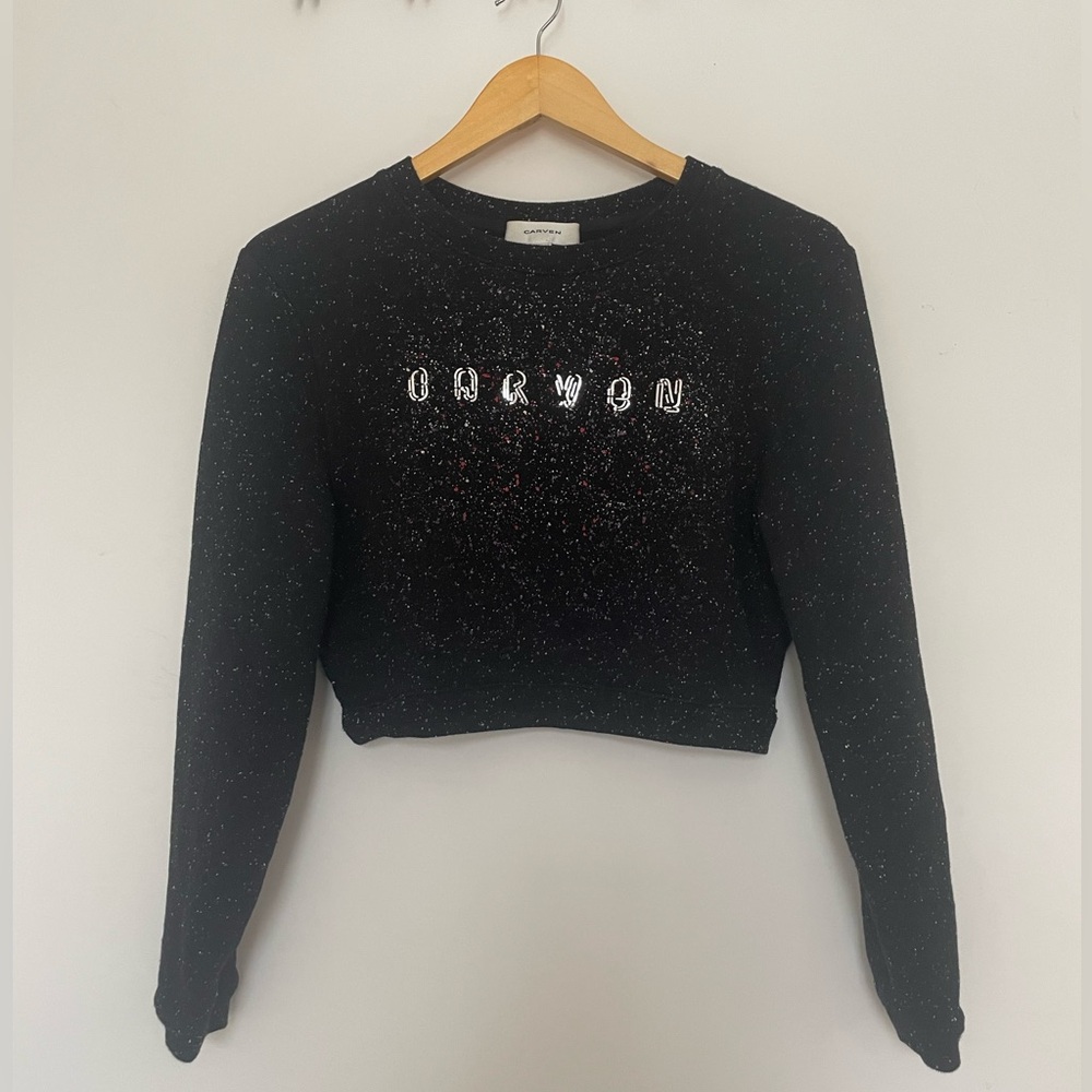 Carven Black Speckled Sweatshirt